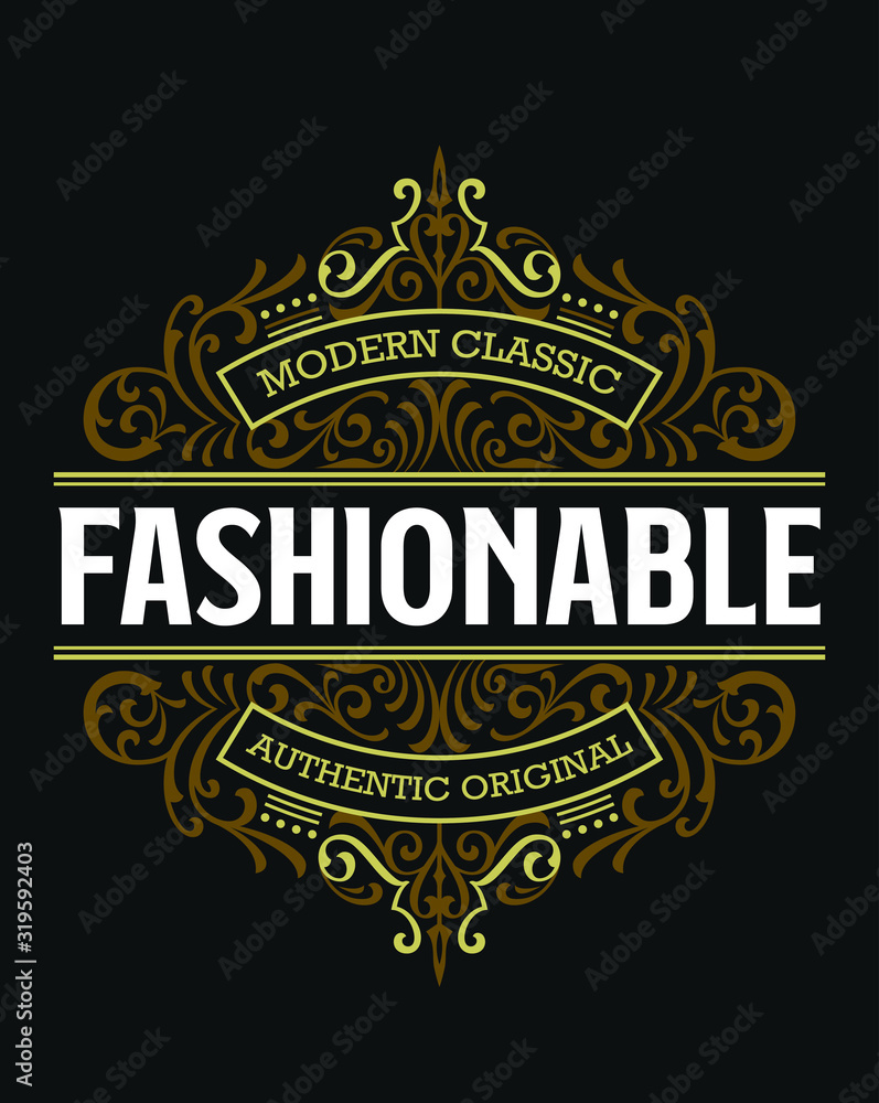 Victorian Badge Stylish Exclusive Hipster Label Design Vintage Traditional Ornament Awesome For Fashion, Beverage And Apparel