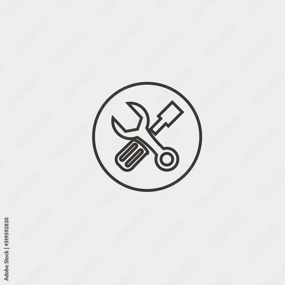 wrench and screwdriver icon vector illustration symbol for website and graphic design wrench and screwdriver icon vector illustration symbol for website and graphic design