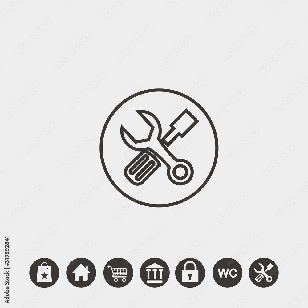 wrench and screwdriver icon vector illustration symbol for website and graphic design wrench and screwdriver icon vector illustration symbol for website and graphic design