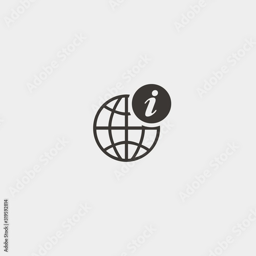 world info icon vector illustration symbol for website and graphic design