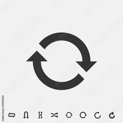 clockwise rotation icon vector illustration symbol for website and graphic design