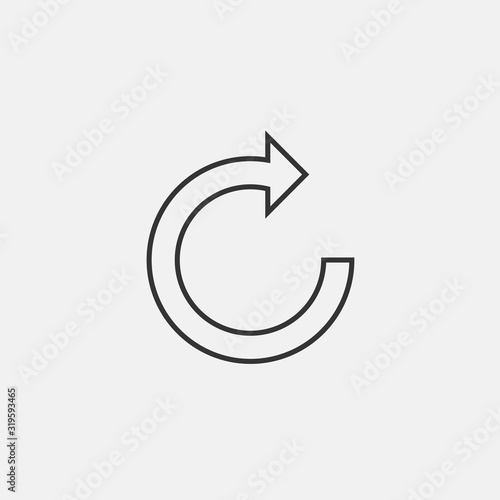 refresh icon vector illustration symbol for website and graphic design