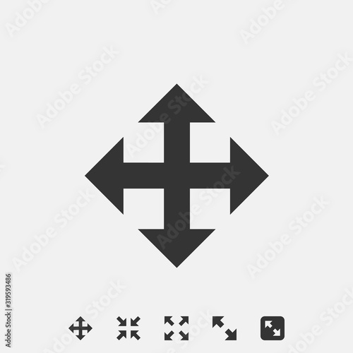resize icon vector illustration symbol for website and graphic design