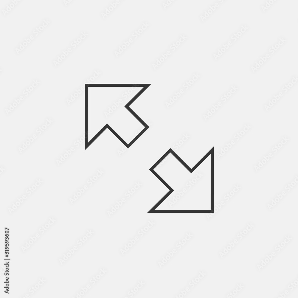 resize icon vector illustration symbol for website and graphic design resize icon vector illustration symbol for website and graphic design