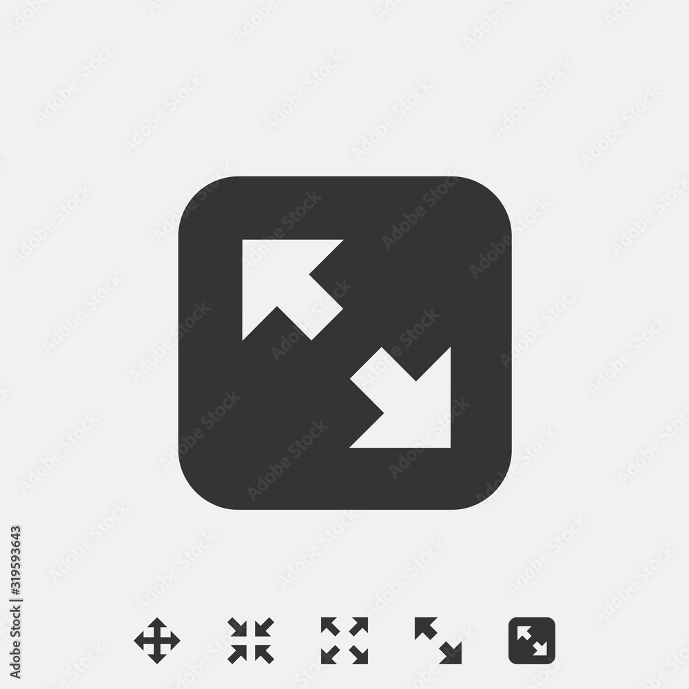 resize icon vector illustration symbol for website and graphic design resize icon vector illustration symbol for website and graphic design