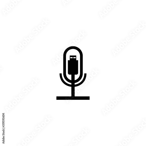 Microphone USB tech logo template vector design © feri