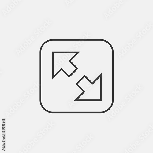 resize icon vector illustration symbol for website and graphic design