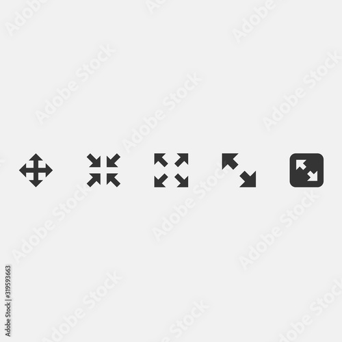 resize icon vector illustration symbol for website and graphic design