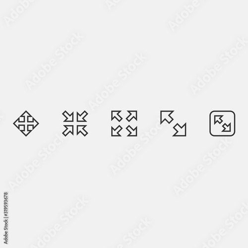 resize icon vector illustration symbol for website and graphic design