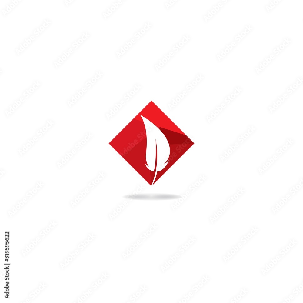 Feather logo template vector icon design Feather logo template vector icon design