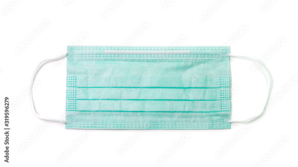 Fototapeta premium The close up of Anti-viral protection mask on white background.