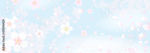 ふわふわ幻想的な桜と春の空