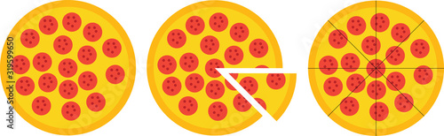 pizza pie slice and fraction