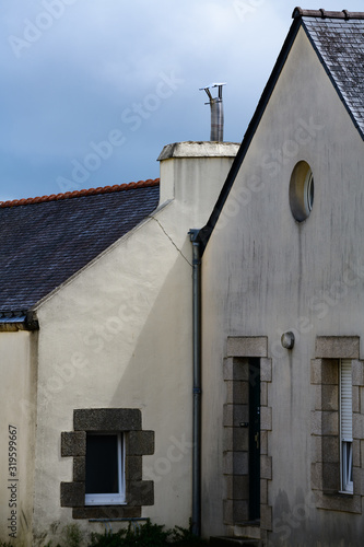 Art sketches. Breton village. Brittany. France