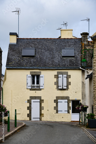 Art sketches. Breton village. Brittany. France