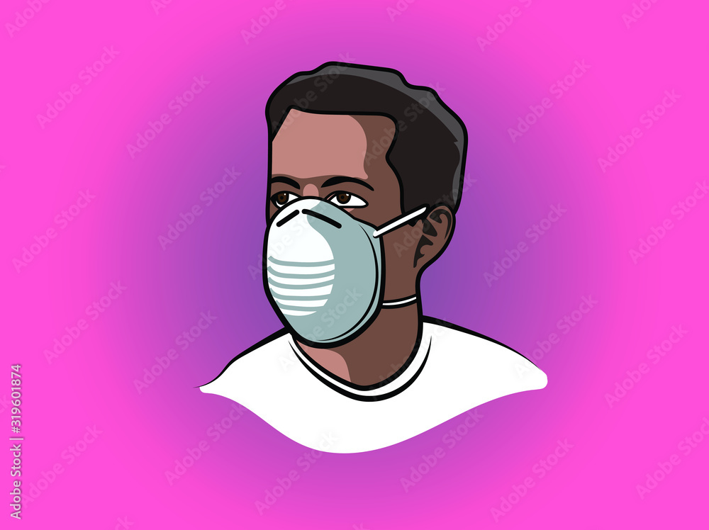 Safety Respirator Face Mask Vector Illustration Safety Respirator Face Mask Vector Illustration