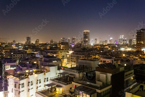 Tel Aviv night panorama
