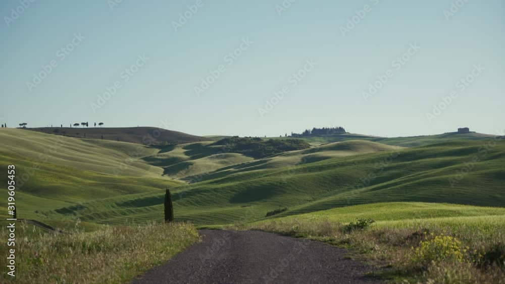 Beautiful view of sunset over picturesque valley in Tuscany Beautiful view of sunset over picturesque valley in Tuscany