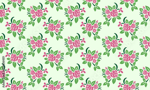 Romantic floral for valentine, with leaf and floral seamless pattern background.