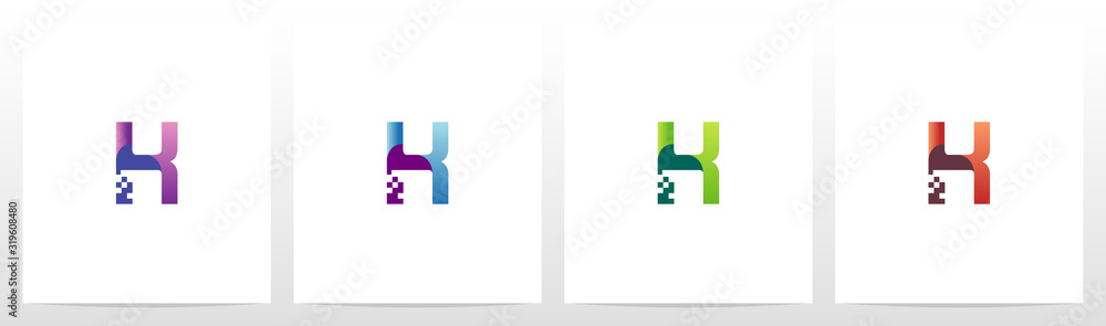 Modern Digital Letter Logo Design K