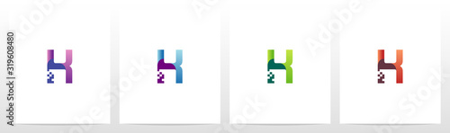 Modern Digital Letter Logo Design K