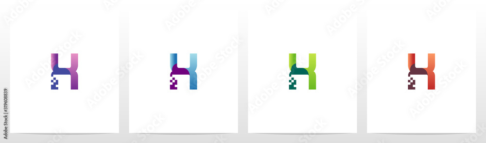 Modern Digital Letter Logo Design X