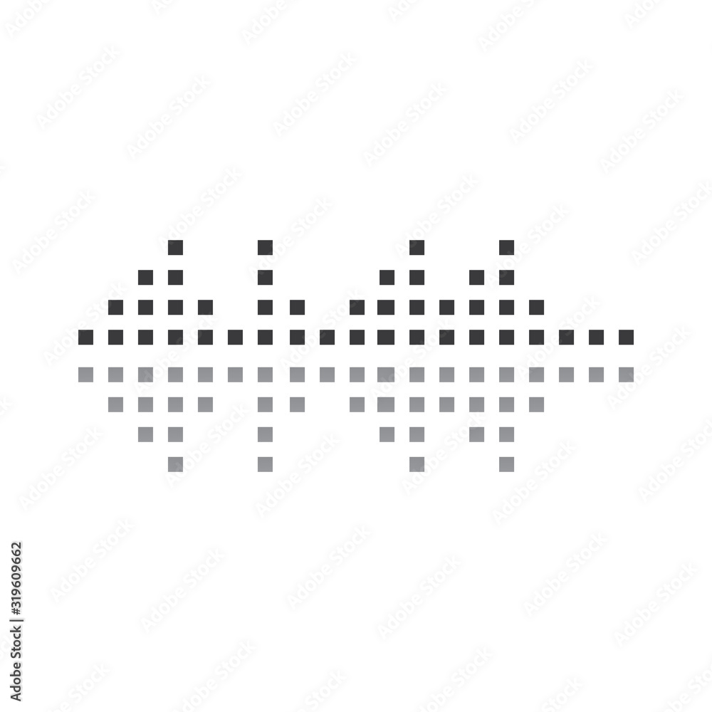 Audio technology music sound waves vector icon illustration Audio technology music sound waves vector icon illustration
