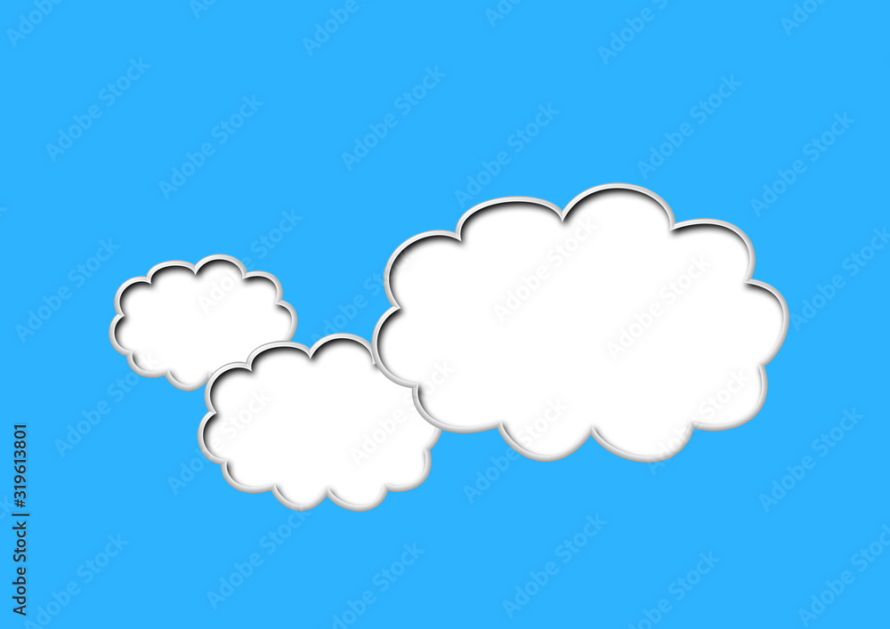 青空に浮かぶ抽象的な雲 青空に浮かぶ抽象的な雲