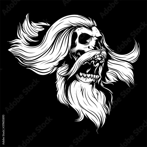 vector illustration skull,isolated easy to edit