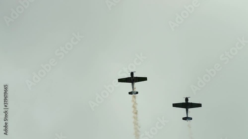 Stunt planes overhead