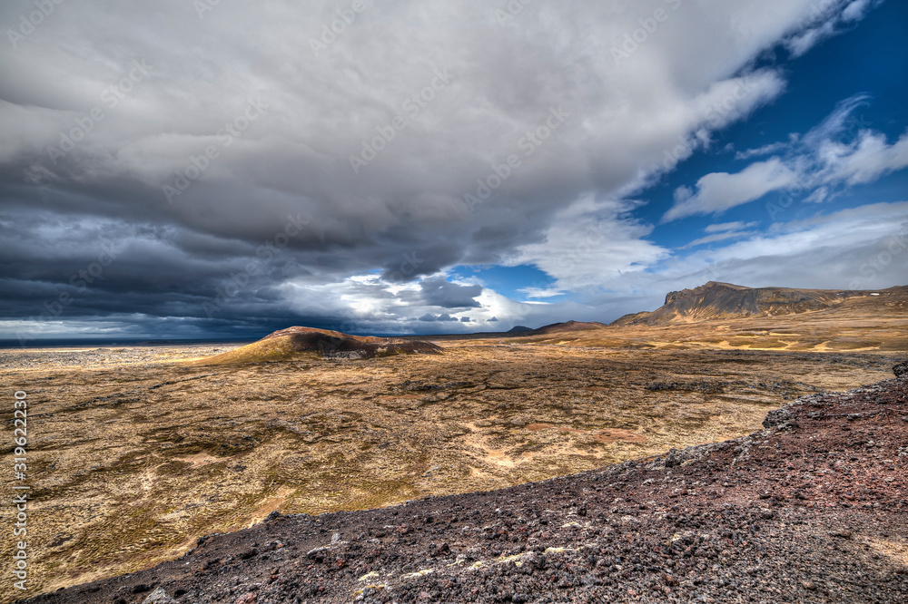 Crater of the Saxholl volcano - Iceland