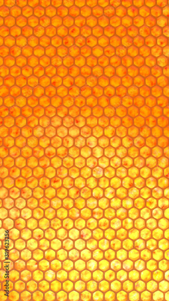 Render of a honeycomb in backlit honeycombs Render of a honeycomb in backlit honeycombs