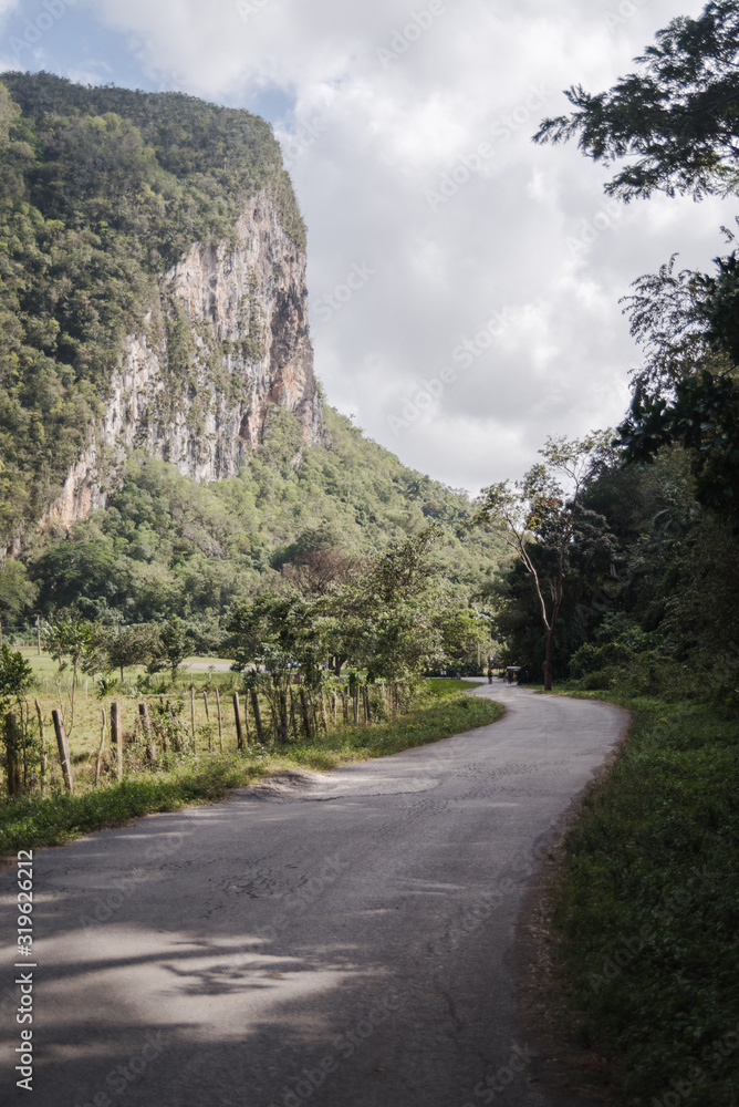 Rural views of the mountains in Cuba. 