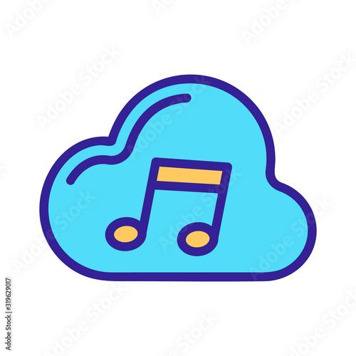 music repository icon vector. A thin line sign. Isolated contour symbol illustration