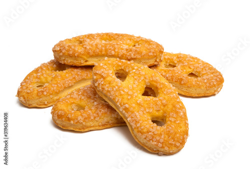 pretzel in sugar isolated