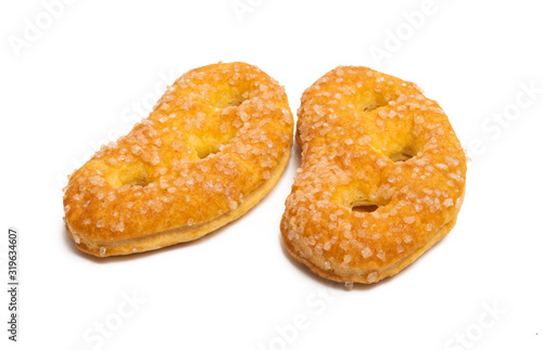 pretzel in sugar isolated