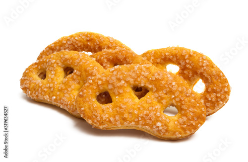 pretzel in sugar isolated