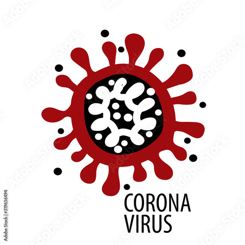 Vector illustration of a coronavirus on a white background