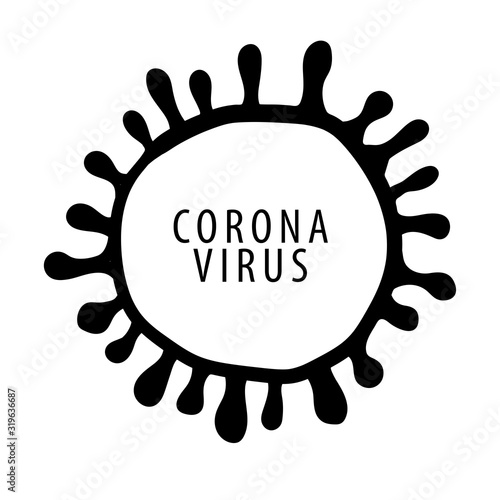 Vector illustration of a coronavirus on a white background