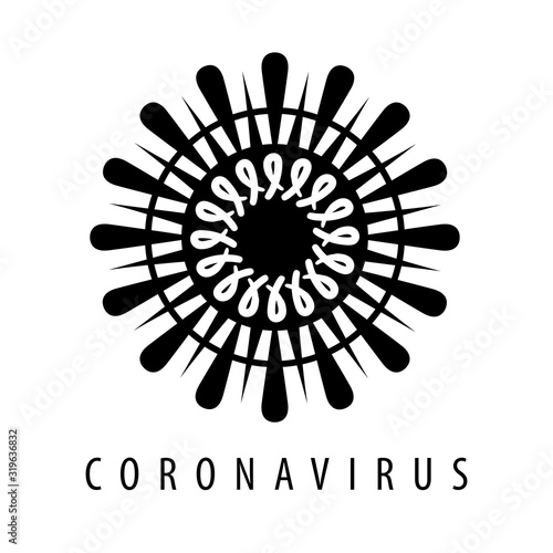 Vector illustration of a coronavirus on a white background