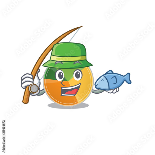 A Picture of happy Fishing pie chart design