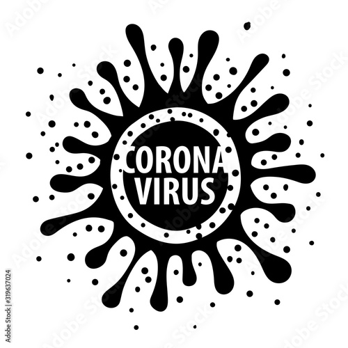 Vector illustration of a coronavirus on a white background