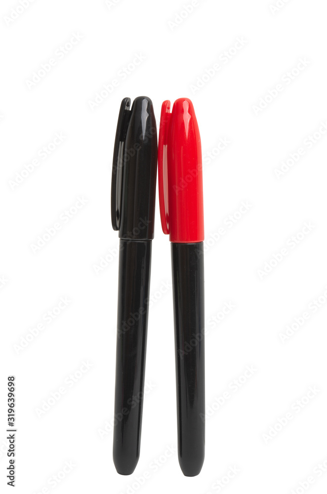 colored pens isolated colored pens isolated