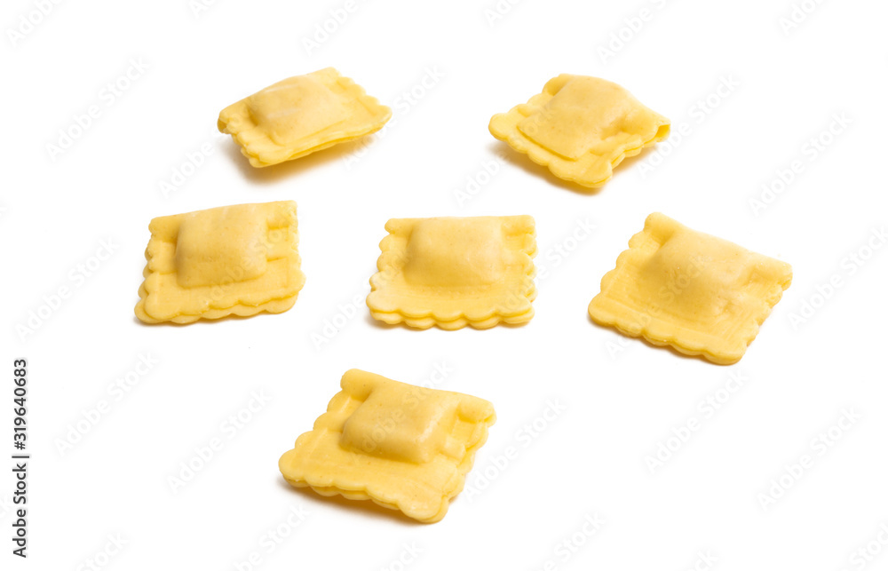 italian ravioli isolated