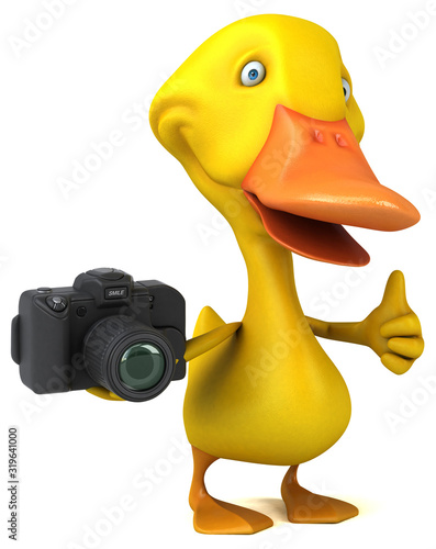 Bild auf Leinwand Fun duck - 3D Illustration