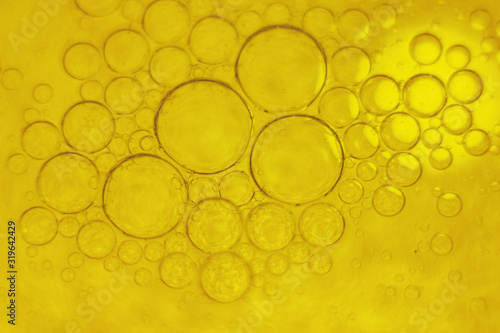 yellow abstract background with bubbles
