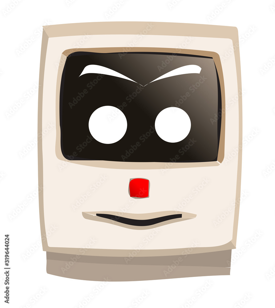Smiling Face Beige Computer Smiling Face Beige Computer