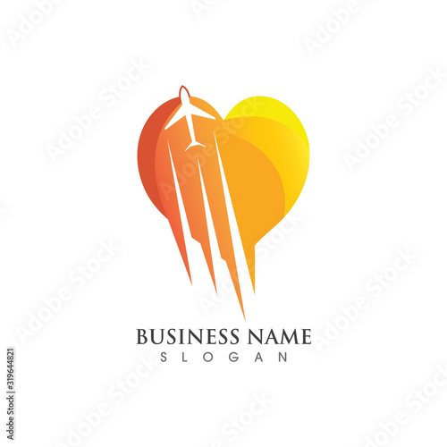 Love Trip awosome simple creative logo template design photo