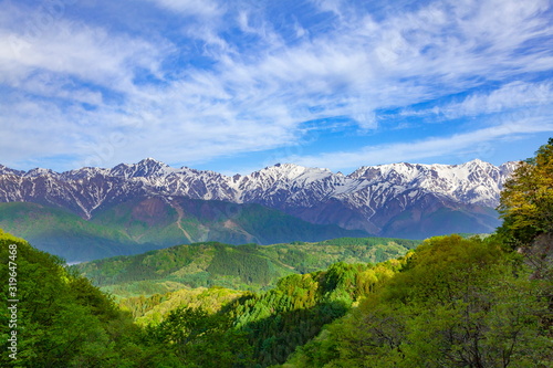 白沢峠から眺める北アルプスの山々、長野県北安曇郡白馬村にて © photop5