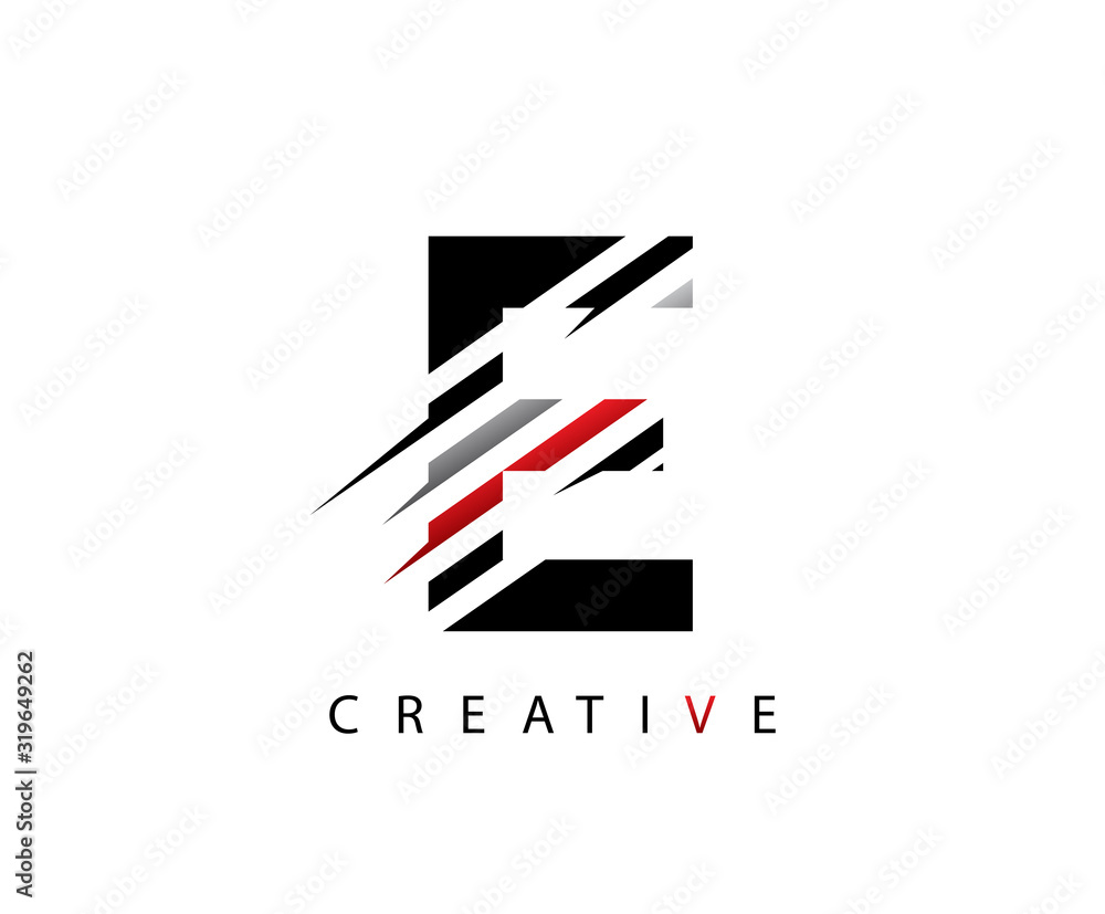 Abstract Initial E Letter logo, Fast Techno Letter Design. Abstract Initial E Letter logo, Fast Techno Letter Design.